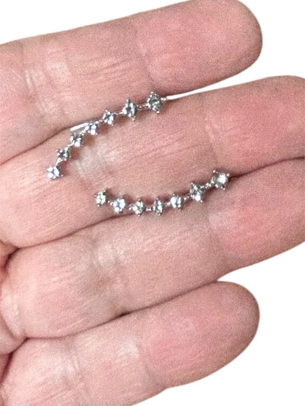 New . 925 Crystal Vine Earrings